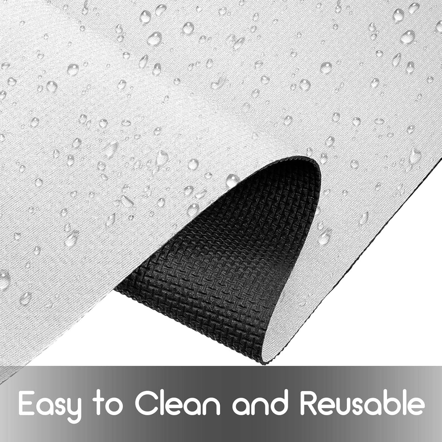 Boao 20 x 2.3 ft Neoprene Carpet Runner Reusable Plastic Floor Runner Non Slip Rubber Backed Rugs for Hallway Aisle Carpet Roll for Wedding Party Decor Prom Business Outdoor(White)