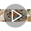 Artoid Mode Buffalo Plaid Pumpkin Round Placemats 14" Set of 4 Black/Orange
