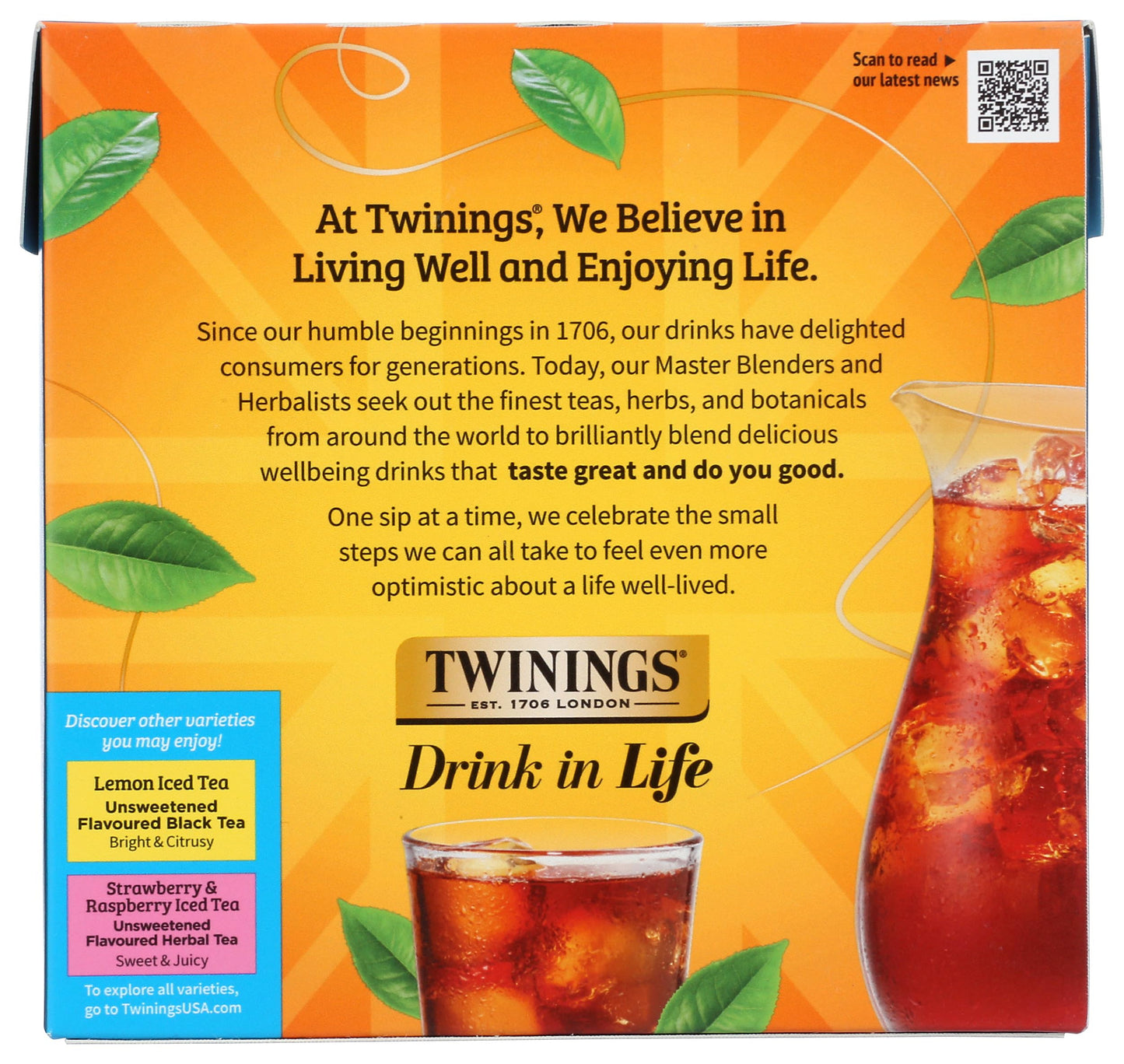 Twinings, Tea Iced Pure Black, 72 Count