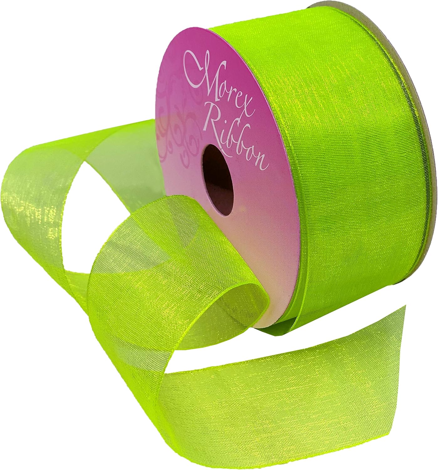 Red Organdy Nylon Ribbon - 5/8 Inch x 100 Yards | Morex 91803/100-609