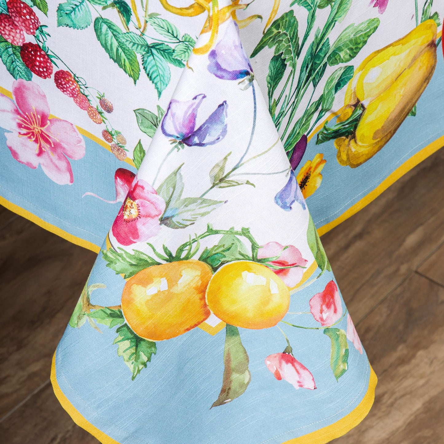 Maison d' Hermine Table Cloth Rectangle Table 100% Cotton 54 x 72 Inches Tablecloth Reusable Decorative for Dining Kitchen Room Farmhouse Home Gifts for Mothers Day Spring Summer - Giverny