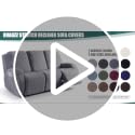 Ruaozz Recliner Couch Cover 3 Seater - Soft Stretch Chocolate Slipcover