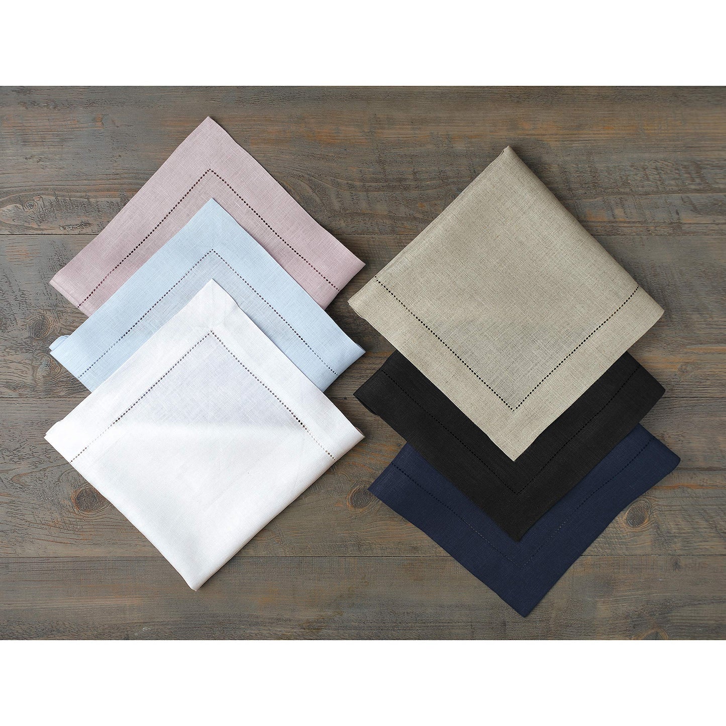 Solino Home Natural Linen Napkins Set of 4-100% Pure Linen Hemstitch Dinner Napkins 20 x 20 Inch for Spring, Summer, Mothers Day - Classic Hemstitch