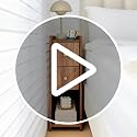 Narrow Nightstand Set of 2 - Walnut Wooden Small 2 Drawer End Tables - Mid Century Modern Slim Bedside Storage Variation of THIS listing
