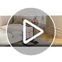 Kitstorack Brown Upgraded TV Tray Table with Auto-Lock & 90° Flip Design, Adjustable Height Sofa Side Table