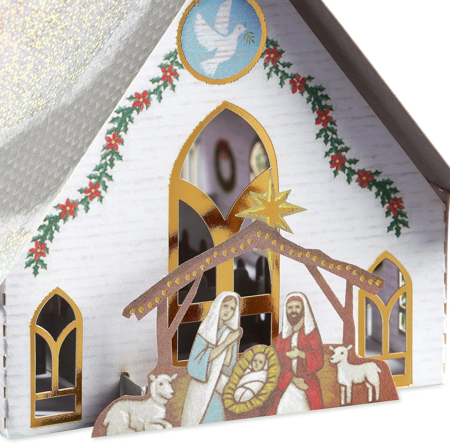 American Greetings Christmas Decoration - Magic Moments Church Design for Festive Cheer