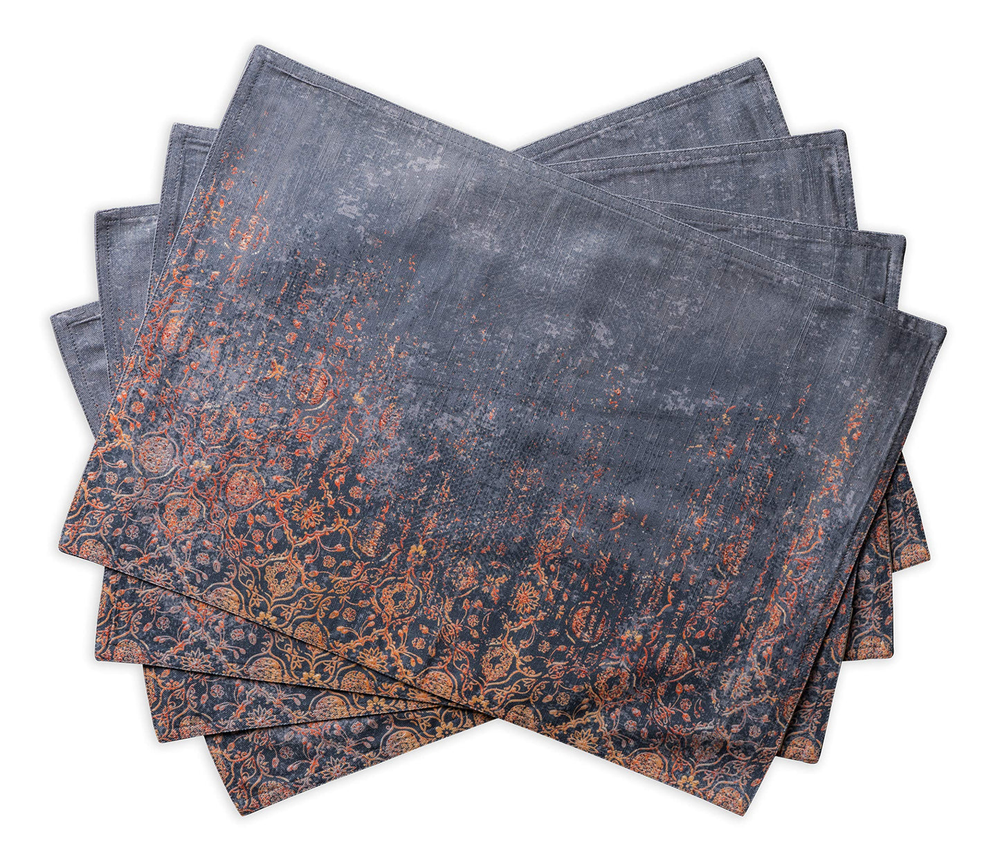 Maison d' Hermine Placemats Set of 4 100% Cotton Washable Cloth Place Mats, Reusable Table Mats for Thanksgiving Christmas Decorations Kitchen Dining Party Wedding Restaurant (Imperfection, 13" x 19")