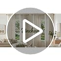 Blue Linen Blend Light Filtering Striped Curtains 96 Inches Long - Pack of 2