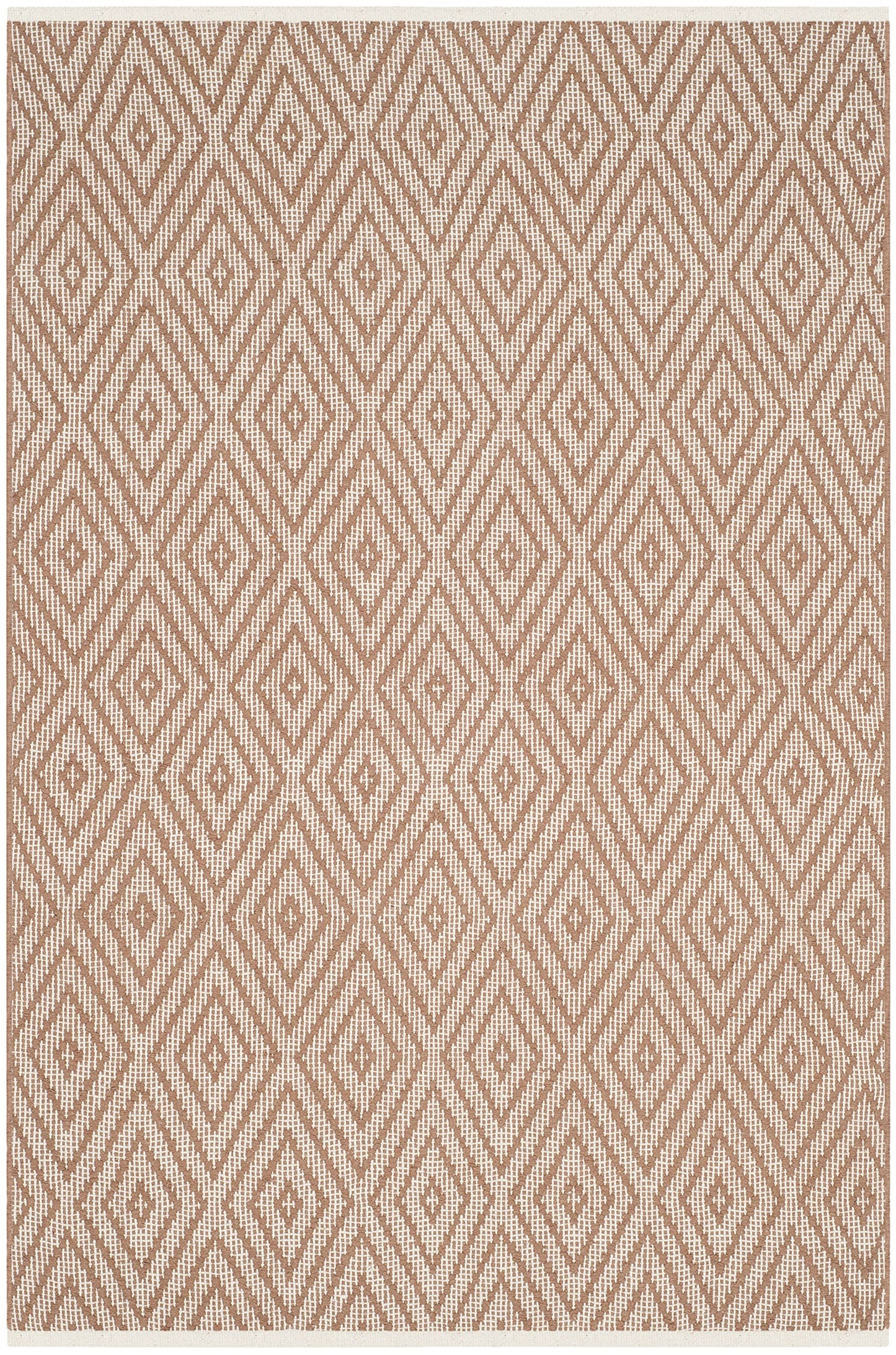 SAFAVIEH Montauk Collection Accent Rug - 4' x 6', Beige & Ivory, Handmade Trellis Cotton, Ideal for High Traffic Areas in Entryway, Living Room, Bedroom (MTK811E)