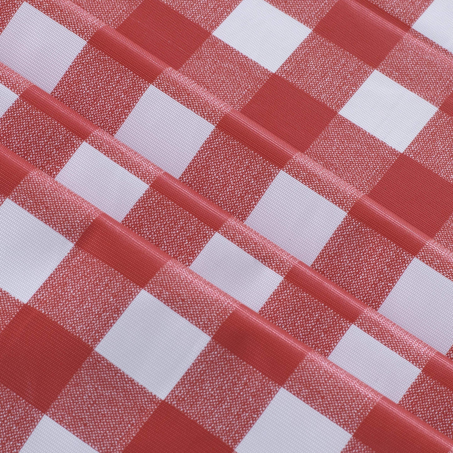 sancua Checkered Vinyl Square Tablecloth - 54 x 54 Inch - 100% Waterproof Oil Proof Spill Proof PVC Table Cloth, Wipe Clean Table Cover for Dining Tables, Buffet Parties and Camping, Red and White