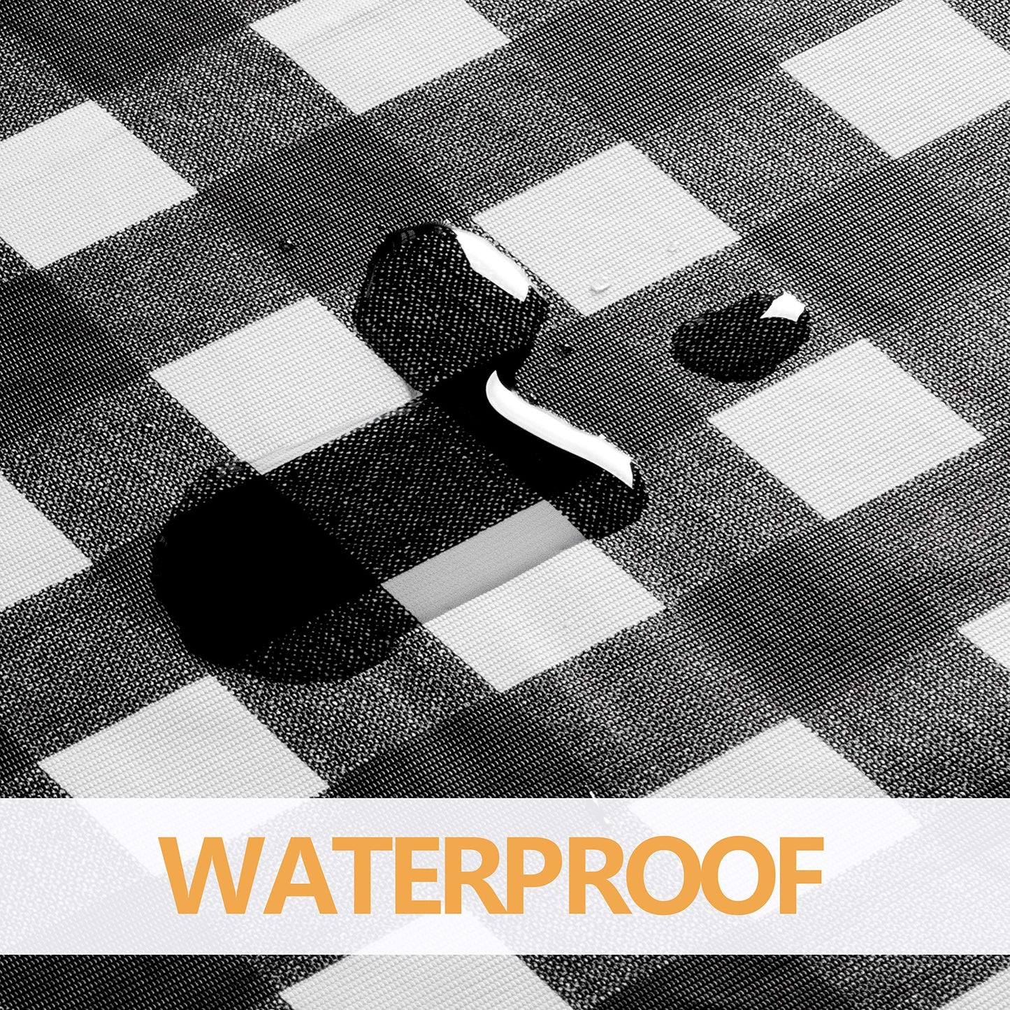 sancua Checkered Vinyl Rectangle Tablecloth 54 x 78 Inch, 100% Waterproof Oil Proof Spill Proof PVC Plaid Table Cloth, Wipe Clean Buffalo Table Cover for Dining Tables Buffet Parties, Black and White