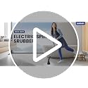 Leebein Black Cordless Electric Spin Scrubber with 7 Brush Heads - Waterproof Bathroom Cleaner
