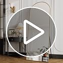 AUYHM Gold Arch Full Length Mirror 71x26 Inches Standing Wall Mirror for Bedroom