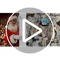 Juegoal Felt Skiing Mouse Ornaments Set of 4 Christmas Decorations
