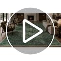 Carpelux Green 9x12 Area Rug - Washable Non-Slip Vintage Floral Pattern