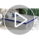 BEDELITE Queen Mattress Topper Pillow Top 2 Inch Cooling Bed Pad White-Blue