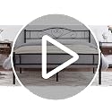White 14 Inch Full Size Metal Platform Bed Frame with Headboard & Footboard