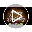 Happy Birthday Neon Sign 22x16.9in LED Dimmable Warm White - Wall Decor & Photo Prop