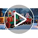 11 Ft Christmas Inflatable Train with Santa Reindeer Snowman Outdoor Decor LED Yard Display