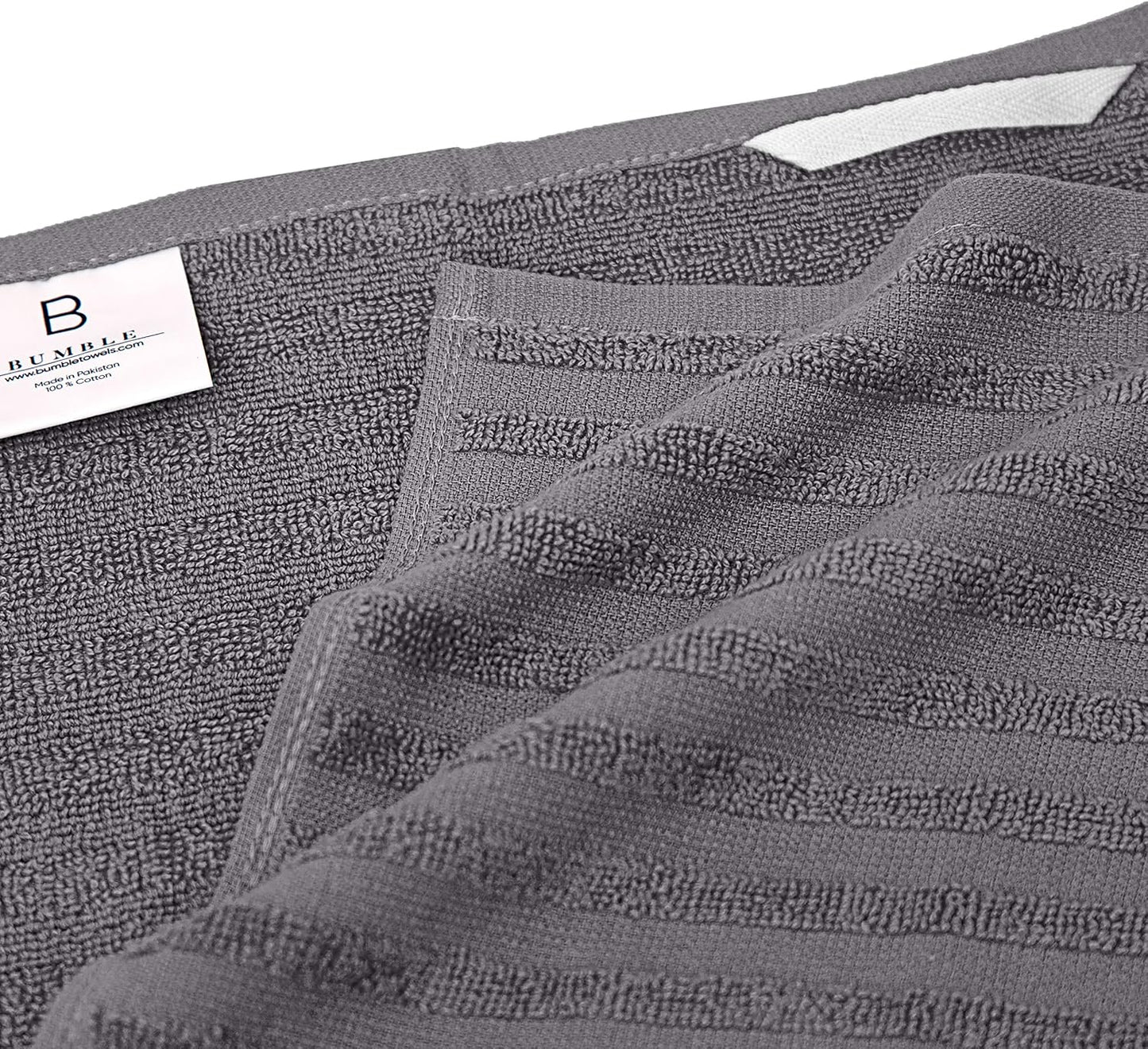 Premium Kitchen Towels - Highly Absorbent Cotton Dish Towels | 20”x28”, 6 Pack | Gray with Hanging Loop