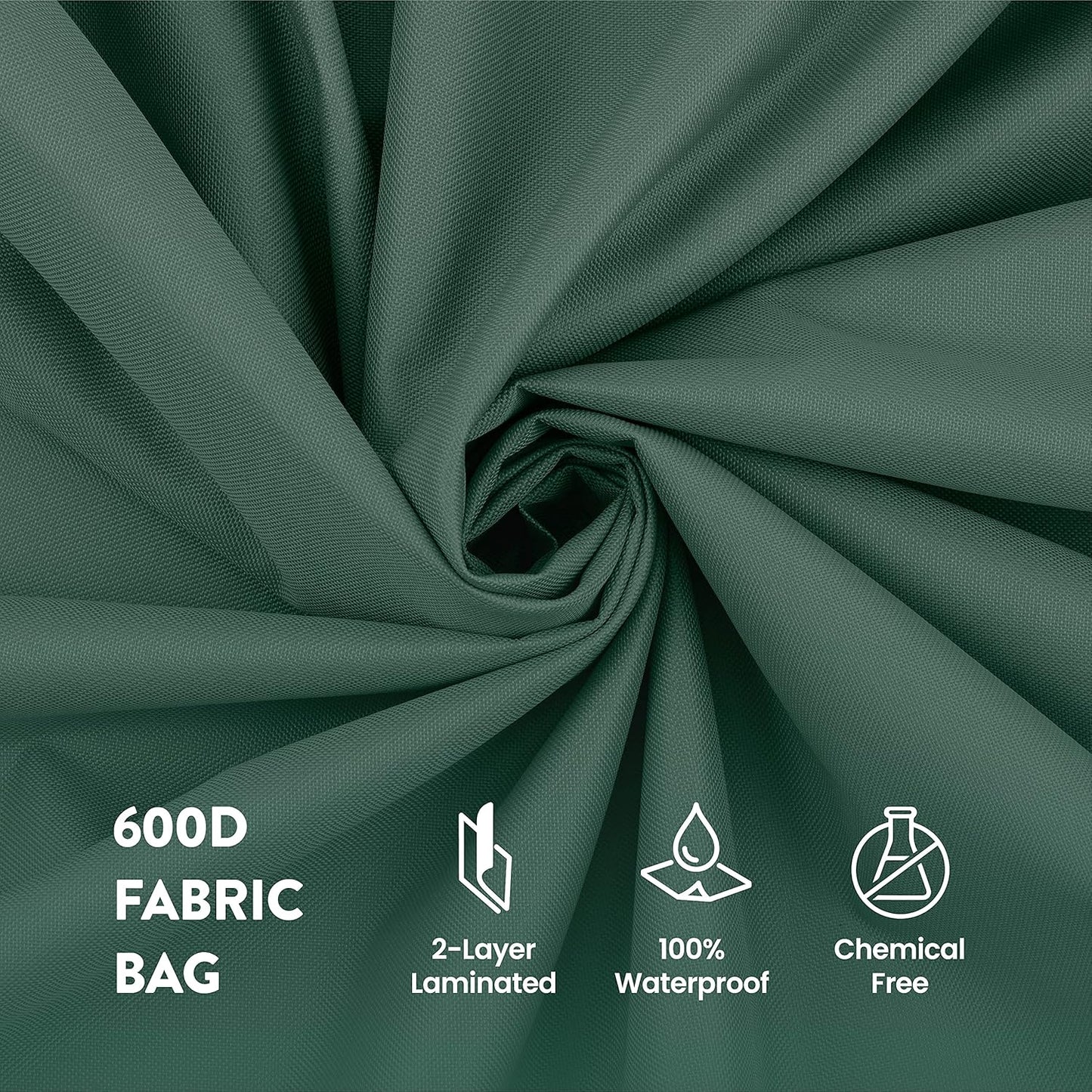 ZOBER Christmas Wreath Storage Bag - 36 Inch Capacity for 2 Wreaths | Durable 600D Oxford Fabric - Green