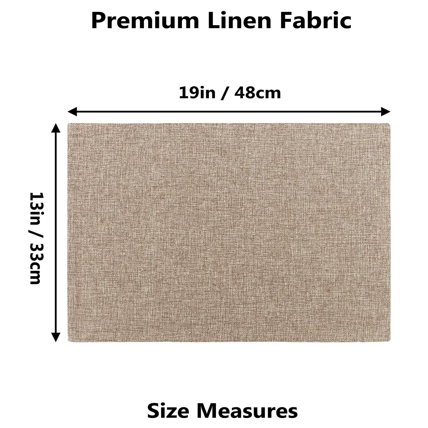 Home Brilliant Linen Placemats Set of 4 Heat Resistant Dining Table Cloth Place Mats Kitchen Table Mats Placemats Table Decor, Natural Linen