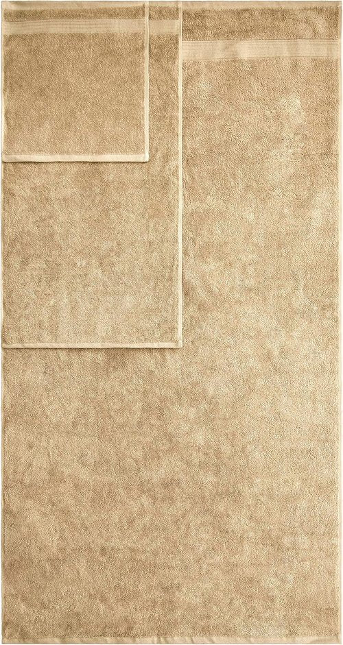 American Veteran Towel - 6-Piece 100% Cotton Turkish Bathroom Towel Set | Beige, Soft & Absorbent