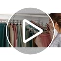 MORALVE Mahogany Space Saving Skirt Hangers with Clips - 2 Pack