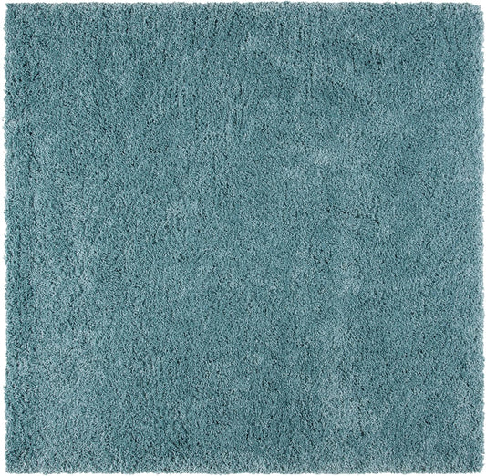 SAFAVIEH California Shag Collection Accent Rug - 3' Square, Light Blue, Non-Shedding & Easy Care, 2-inch Thick, Ideal for The Living Room, Dining Room, Bedroom (SG151-6060-3SQ)