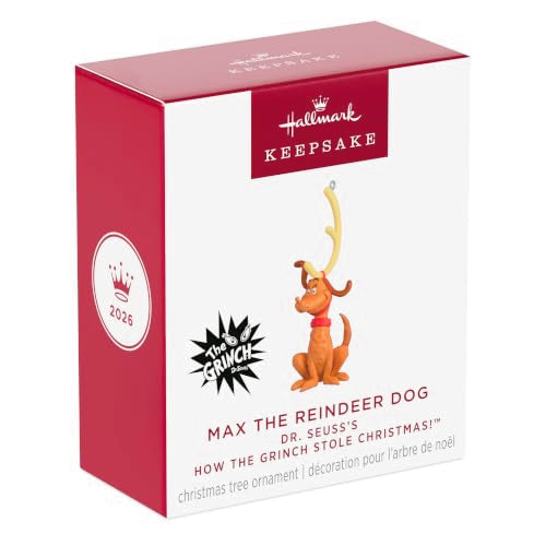 Hallmark Keepsake Dr. Seuss Max the Reindeer Dog Christmas Ornament