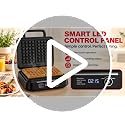 Silver Waffle Maker with 8 Browning Levels & Digital Timer - Smart LED Display