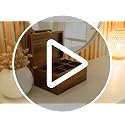 Public House Locking Wooden Keepsake Box 12 x 8.5 Inch Walnut - Customizable Wedding Memory Storage