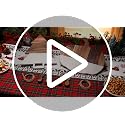 Acellegic Christmas Tree Marble & Acacia Cutting Board with Handles – Serving & Charcuterie Board (13.39 x 11.02 in)