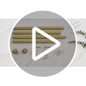 PORTRES Gold Adjustable Curtain Rod Set of 2 for Windows 16-60 Inches Heavy Duty Farmhouse Design