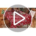 SASTYBALE Christmas Waterproof Vinyl Rectangle Tablecloth 60x120 Inches Red