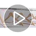 Heavy Duty Walnut Wooden Hangers 30 Pack - Closet Coat & Shirt Hangers