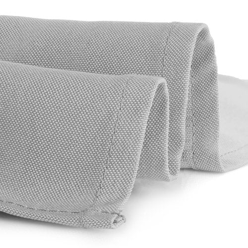 Gee Di Moda Square Tablecloth - 85 x 85 Inch Silver Table Cloth for Large Square or Round Tables - Heavy Duty Washable Fabric - for Buffet Table, Holiday Party, Dinner, Wedding & Baby Shower