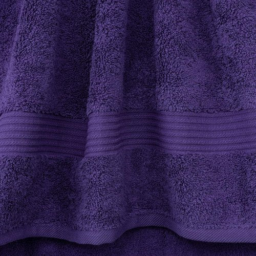 Cotton Paradise 100% Cotton Turkish Washcloth Set - Soft & Absorbent 4-Piece Towels in Purple