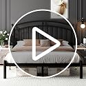 Heavy-Duty Metal Bed Frame with 13 Steel Slats and Under-Bed Storage