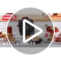 Dash Multi Mini Heart Waffle Maker - Makes 6 Red Heart-Shaped Waffles