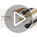 TONIAL Gold Double Curtain Rods for Windows 72-150 Inch - Simple Finials