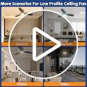 42 Inch Ceiling Fan with Lights and Remote - Black, 3 CCT, 6 Speed, Flush Mount