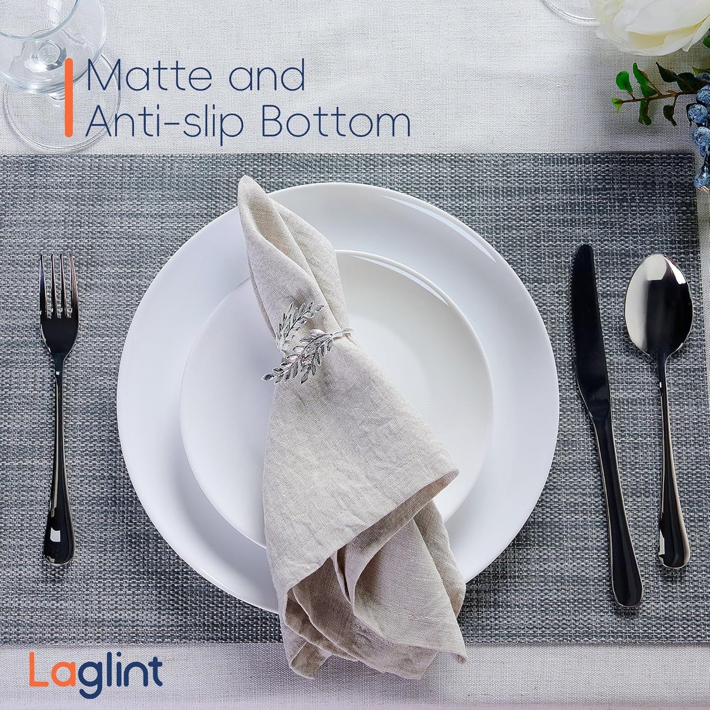 LaGlint Appetizer Plate Set - 7.5-Inch Lightweight Opal Glass | Round White Salad Plates, Dishwasher & Microwave Safe