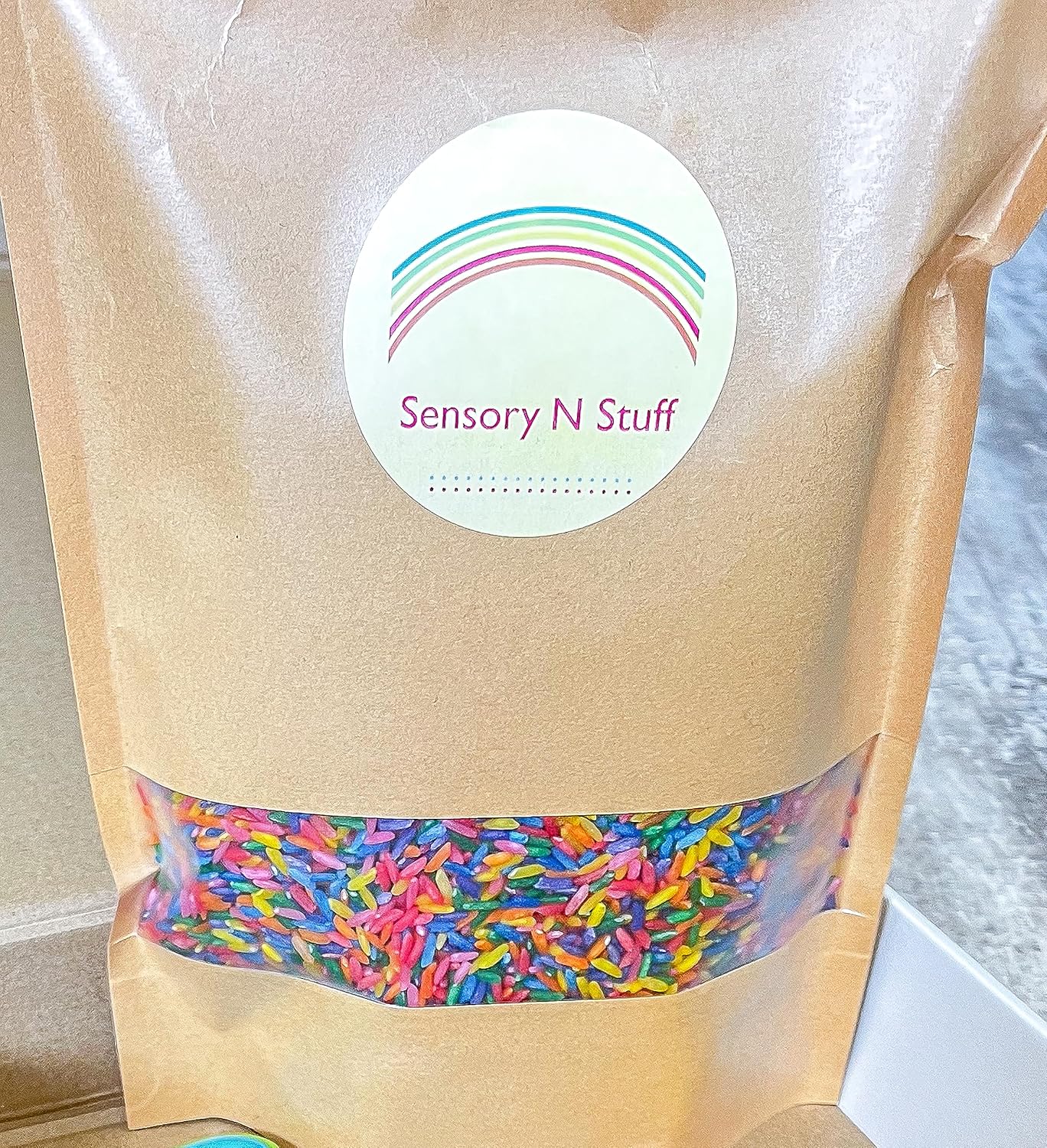 Rainbow Rice | Non-Toxic Sensory Bin Filler for Educational Play - 2 LB (4 Cups)
