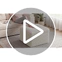 Dark Gray 23.6in Corduroy Pouf Ottoman Floor Seat & Footrest — Plush Support