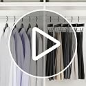 TOPIA HANGER Black Wooden Pants & Skirt Hangers with Clips - 20 Pack