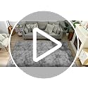 Extra Large Tie-Dyed Grey Fluffy Area Rug 9x12 - Non-Slip, Soft Living Room Carpet - Variation: M-Tie-Dyed Grey / 9' x 12' Rectangular