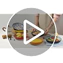 Large 30oz Colorful Ceramic Pasta Bowls Set of 6 - Bohemian Style Serving Dishes