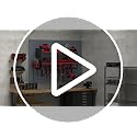 Power Tool Organizer with Charging Station Wall Mount - Surge Protected Rack, Red Variation of with Power Strip