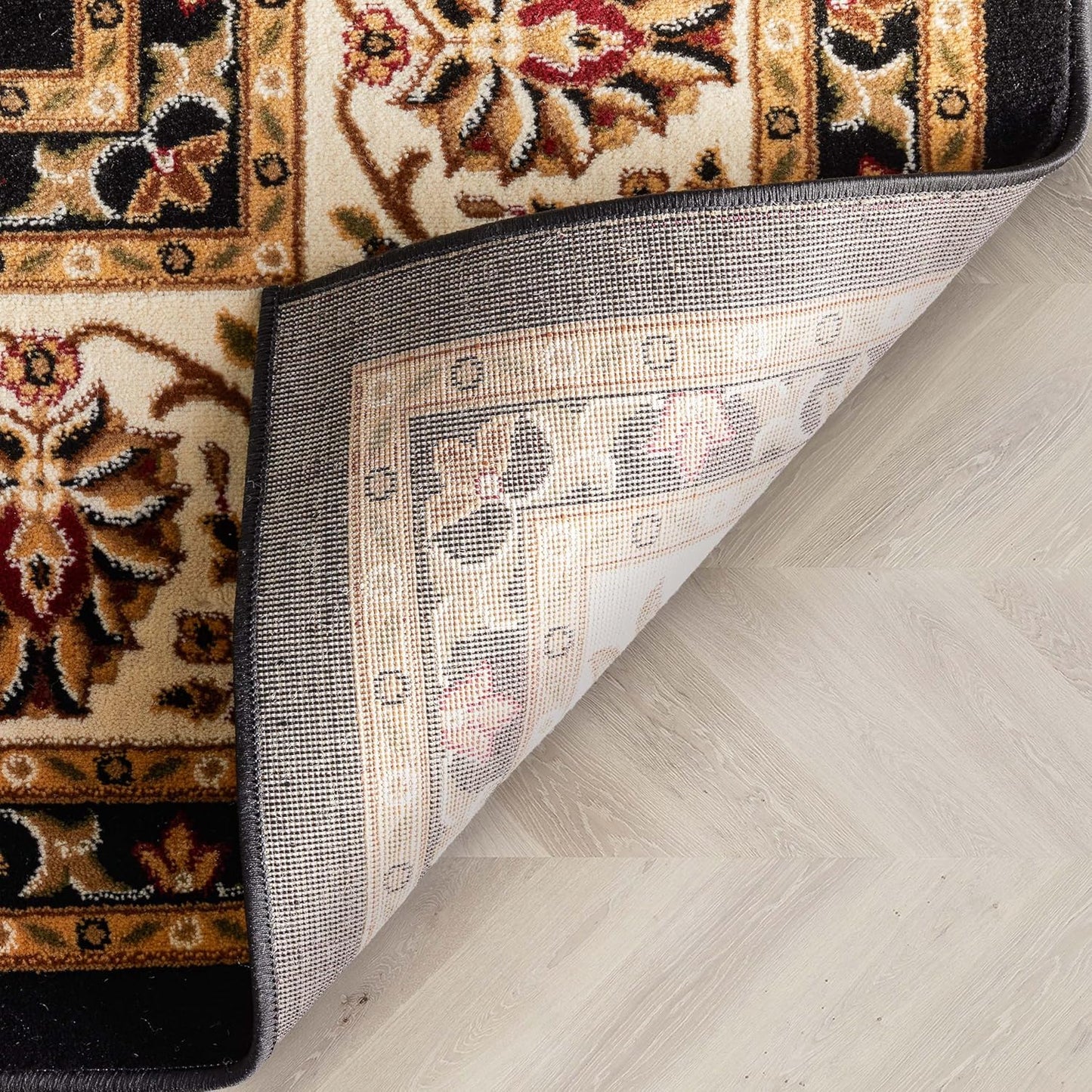 Well Woven Barclay Sarouk Black Traditional 2'7'' x 9'6'' Runner Area Rug